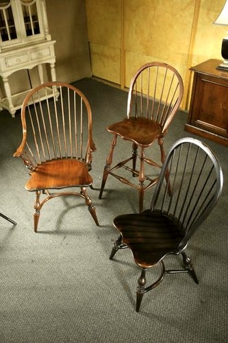 English windsor chair and stool