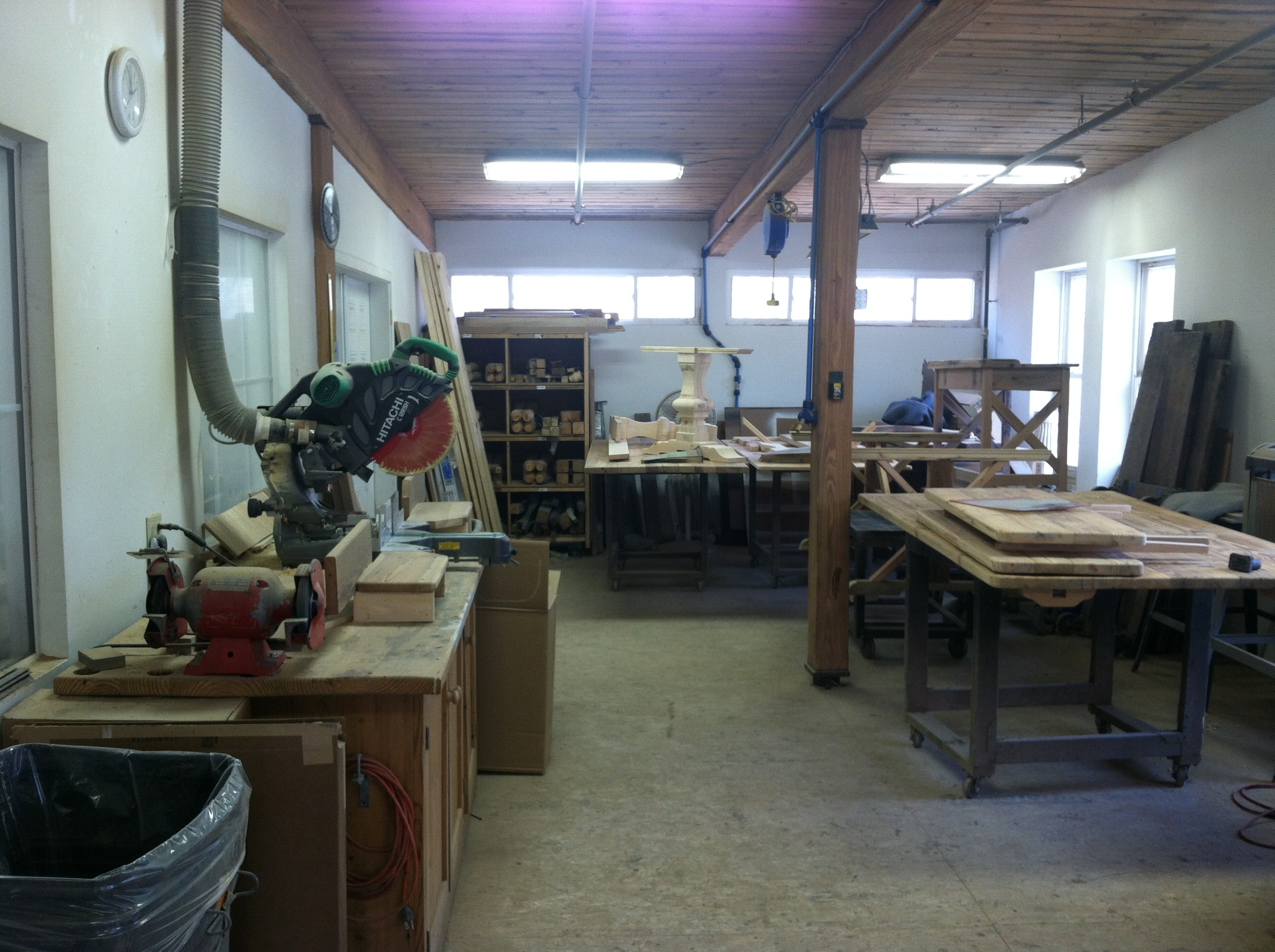 One of our furniture production rooms at ecustomfinishes