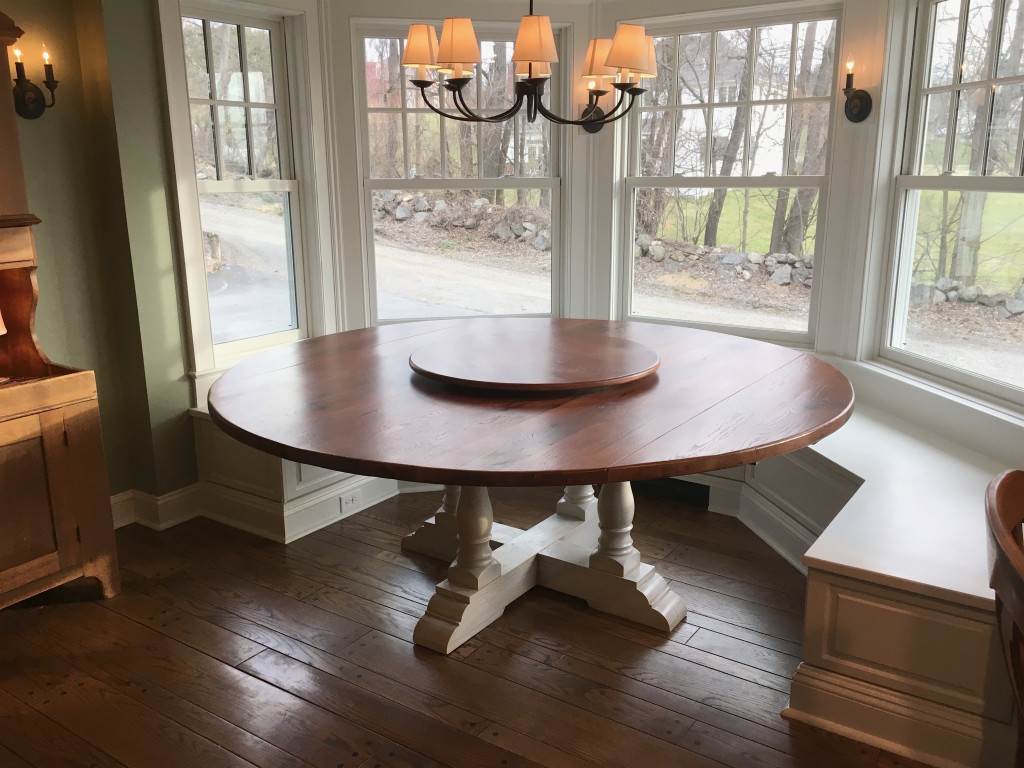 large round drop leaf table