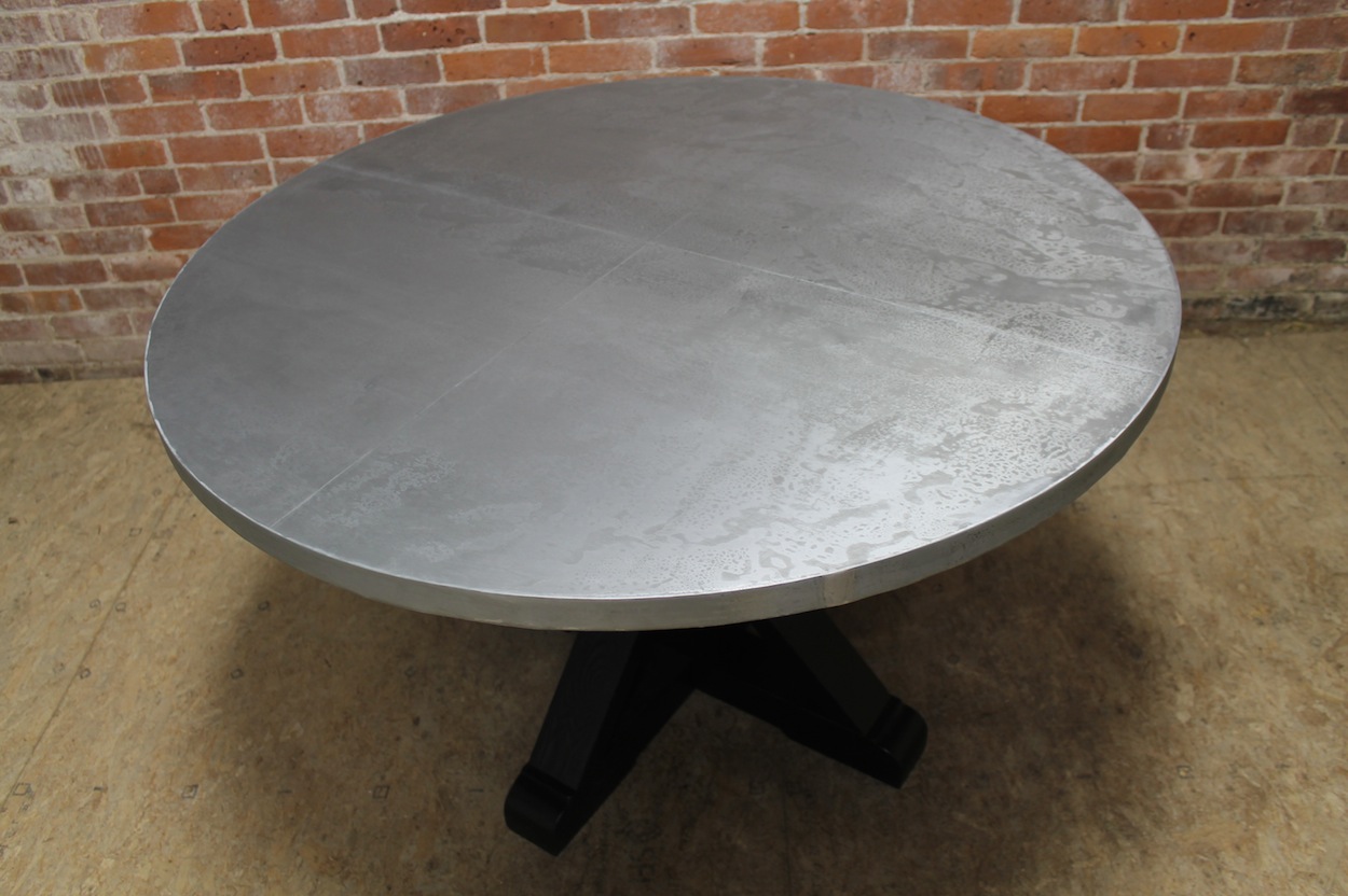 Round Zinc Table - ECustomFinishes