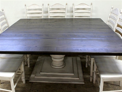 Large Square Farmhouse Table in Reclaimed Oak
