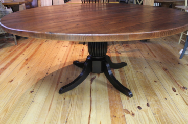 72 Round Oak Farm Table Ecustomfinishes, 72 Inch Round Dining Table With Lazy Susan