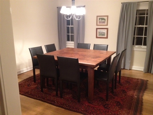 60in Square Dining Table In Clients Home - ECustomFinishes