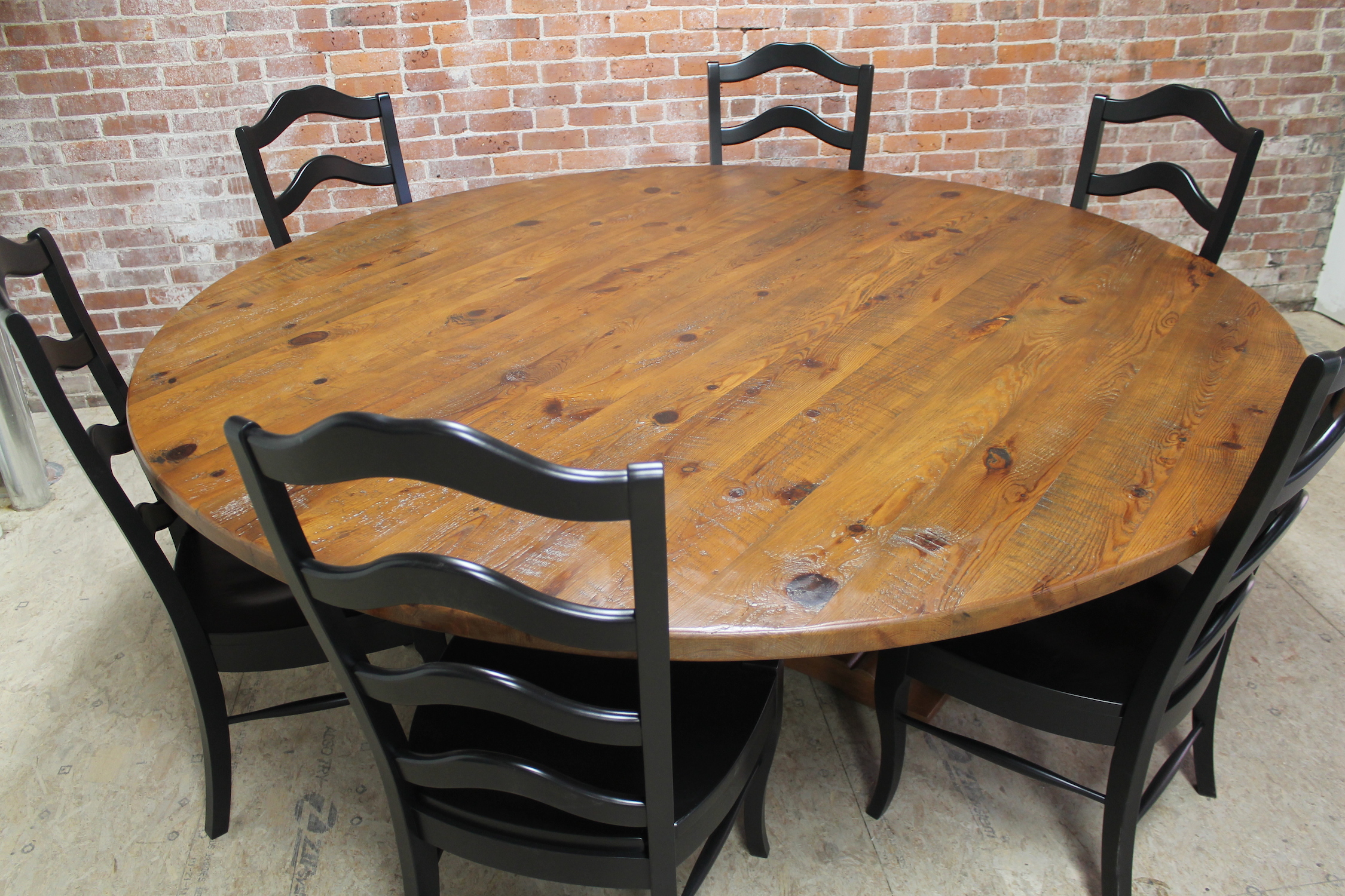 round with leaf wooden table for kitchen with durable top