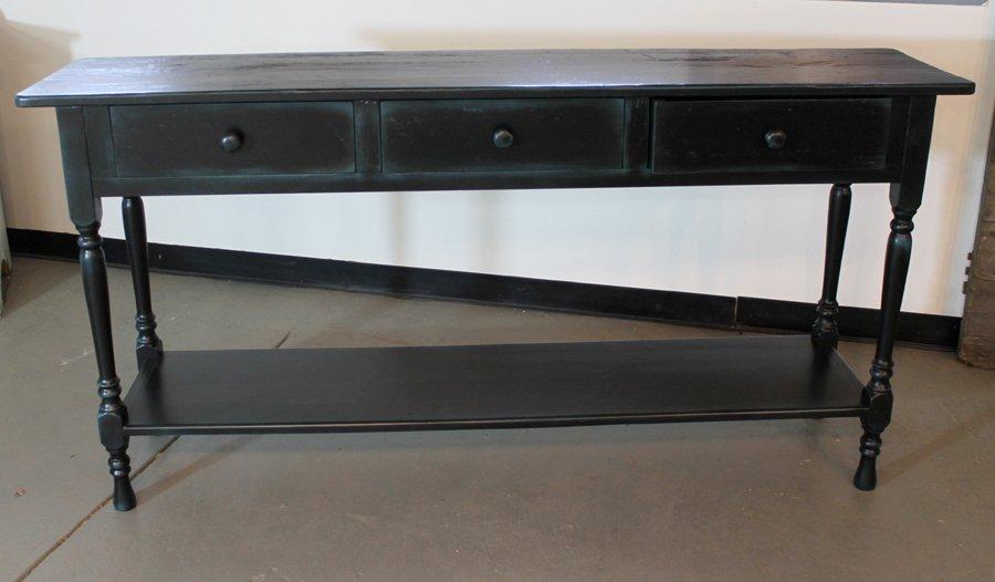 Open Base Black Console Table From Old, Long Black Console Table With Drawers