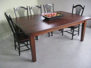 Square-brown-barnwood-table-straight-legs-3984