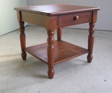 Square End Table With Drawer And Cherry Finish Ecustomfinishes