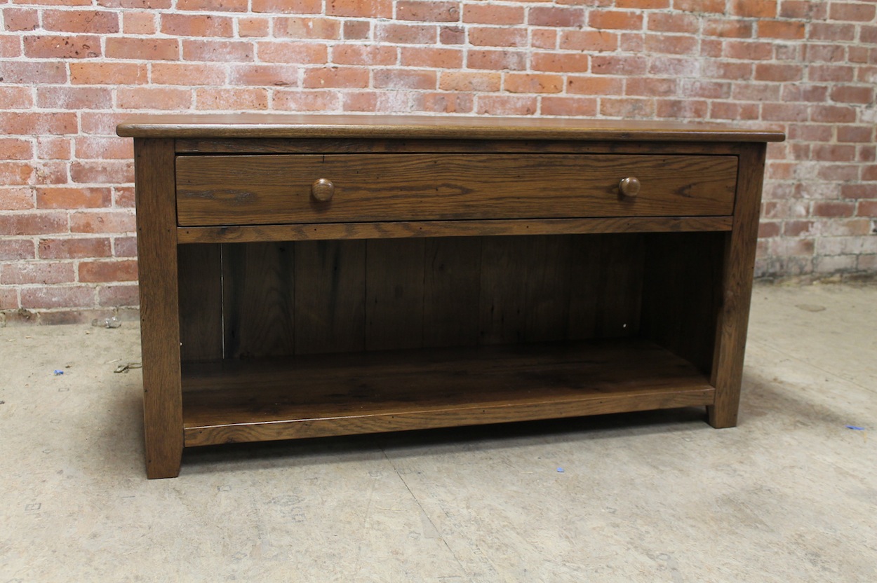 Media Console With Drawer And Open Shelf Ecustomfinishes