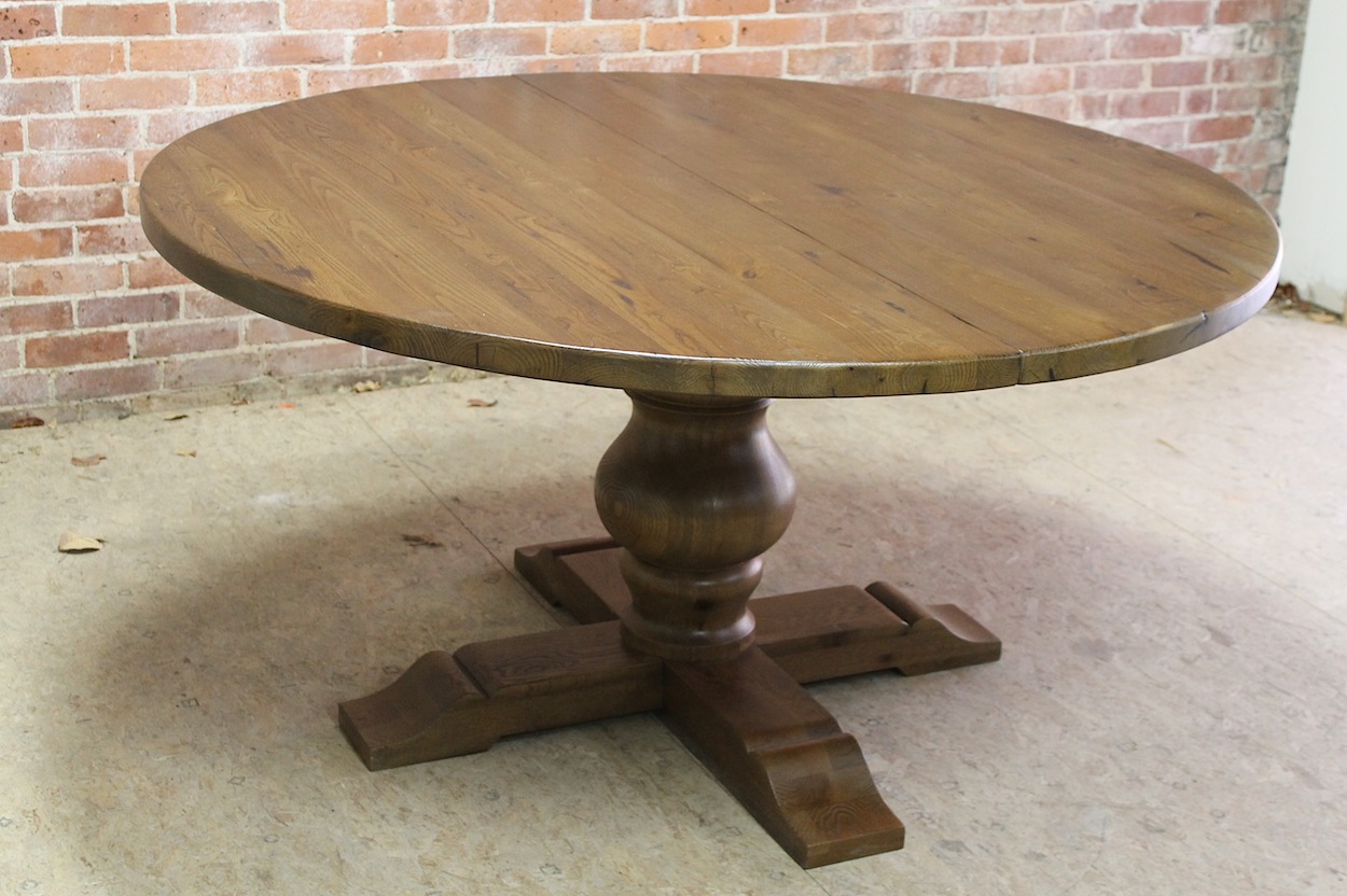 Chestnut Pedestal Table with Extension - ECustomFinishes