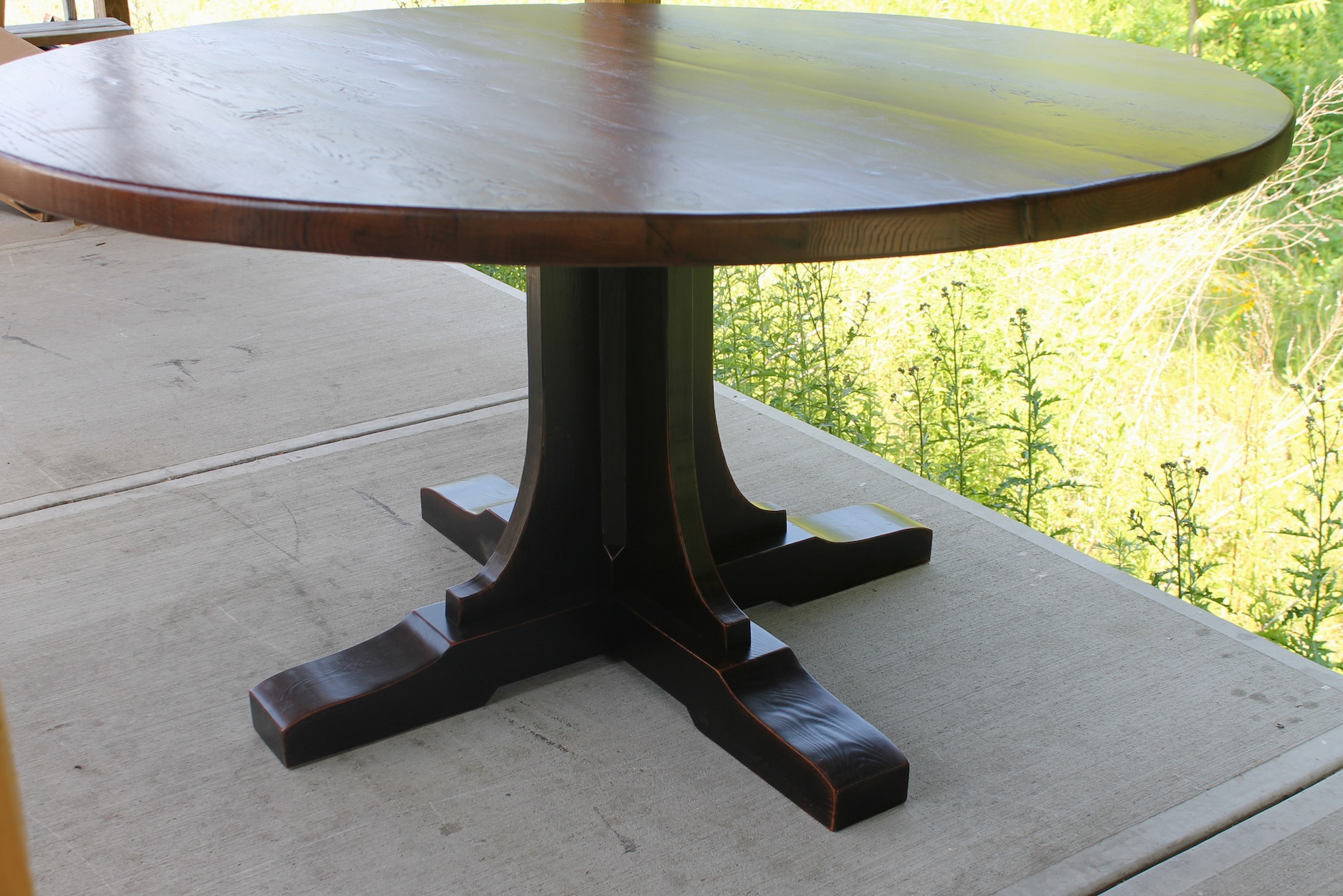 Custom Pedestal for Round Table - ECustomFinishes