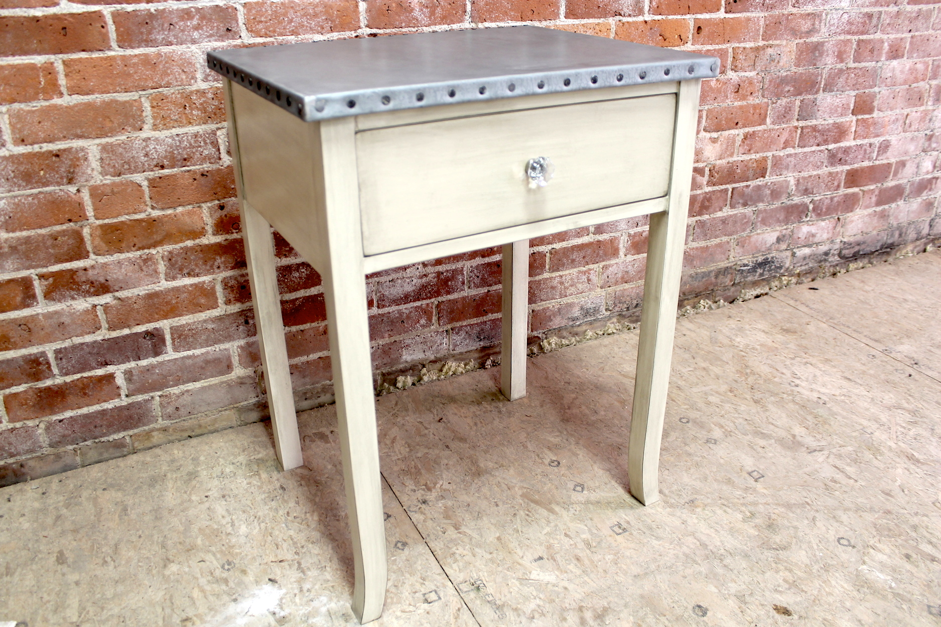 Zinc Top End Table - ECustomFinishes