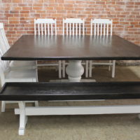 72 inch square table with tiered pedestal