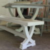 bench for curved x trestle table