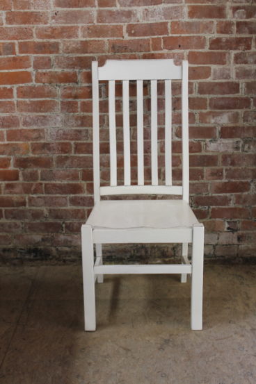 Solid Wood Mission chair in snow white